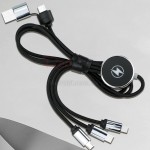 Logo發光二拖三充電線