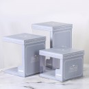 Fully transparent cake packaging box