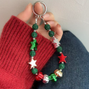 Christmas keychain beaded phone chain
