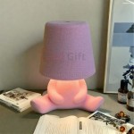 植绒思考者小夜灯