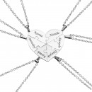 刻字心形拼圖項鍊