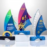 帆船水晶獎座 帆船水晶獎座