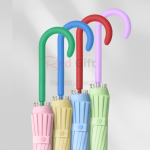 多巴胺撞色直杆长柄雨伞