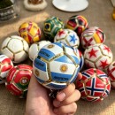 Football Stress Relief Ball-shaped Button Keychain