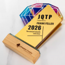 金屬水晶實木獎座 金屬水晶實木獎座