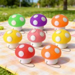 Mushroom Stress Relief Button Keychain Pendant