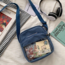 透明斜挎吧唧痛包收納包