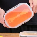 Environmentally Friendly Silicone Folding Lunch Box(With Tableware)