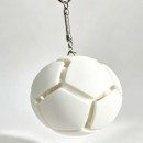 Football Stress Relief Ball-shaped Button Keychain