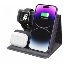 Folding Wireless Charging Leather Phone Holder