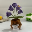 Knitted flower plant pot
