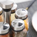 Seven-Piece Kitchen Spice Jar Set With Rotating Base