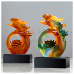 創意古法琉璃玉兔獎座