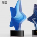 Color Printed Star Crystal Trophy