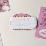 仿皮紋手機支架折疊鏡