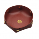 Circular PU leather storage box