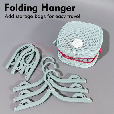 Folding Clothes Hanger With Storage Bag, Travel Clothes Drying Rack