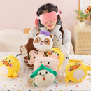 Travel portable eye mask and neck pillow