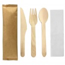 4pcs Wooden Cutlery Set