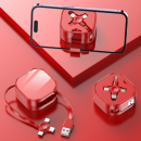 伸縮收納支架三合一數據線