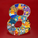 Anniversary special-shaped digital puzzle badge