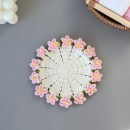 Woven flower cup mat