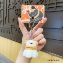 可旋轉羽毛球減壓鑰匙扣 可旋轉羽毛球減壓鑰匙扣