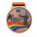 Colorful Badminton Medal