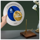 Metal Round Hollowed-Out Mirror Commemorative Plate