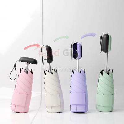 Retractable Handle Mini Sun Umbrella