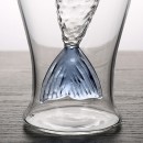 彩色美人魚雙層玻璃杯