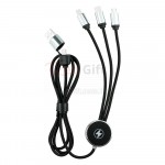 Logo發光二拖三充電線