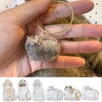 可愛小貓透明毛髮收納盒