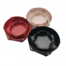 Circular PU leather storage box