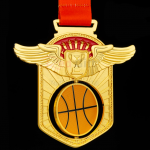 Basketball Hollow Rotating Medal