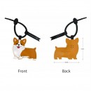 Pinch the sound producing leather keychain