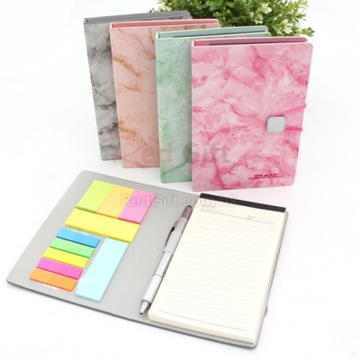 PU Marbled Cover Notebook with Sticky