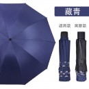 彩邊黑膠摺疊雨傘