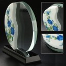 White Porcelain Jade Crystal Award Trophy