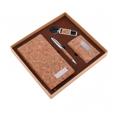 Key Chain + Card Holder + Notebook + Pen Business Gift Set