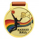 Colorful Basketball Medal