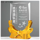 創意水晶錦旗獎座 創意水晶錦旗獎座