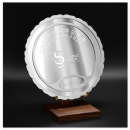 Metal Round Hollowed-Out Mirror Commemorative Plate