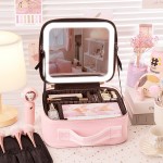 Large Capacity Cosmetic Bag With LED Light