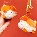 小魚吐泡泡毛絨鑰匙扣掛件