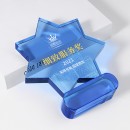 Creative Seven-pointed Star Blue Crystal Trophy