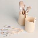 Stylish Leather Brush Storage Tube