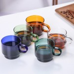 彩色玻璃咖啡杯