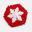 圣诞棉绳编织隔热垫 圣诞棉绳编织隔热垫