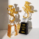 Creative Year of the Dragon Glass Crystal Trophy